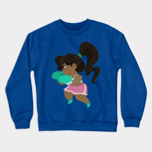 Cute Little Boxer Girl Crewneck Sweatshirt